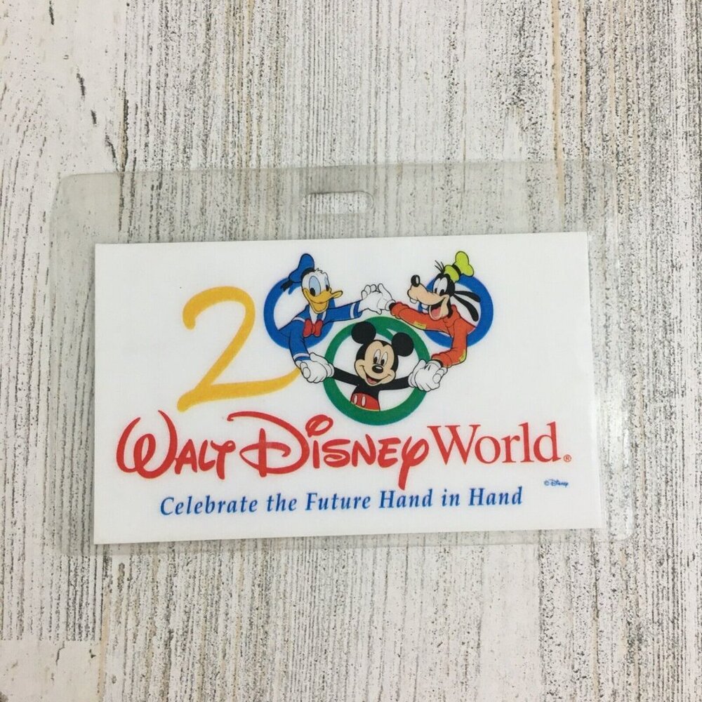 Vtg Walt Disney World 2000 Celebrate the Future Pin Lanyard Card Cast Member